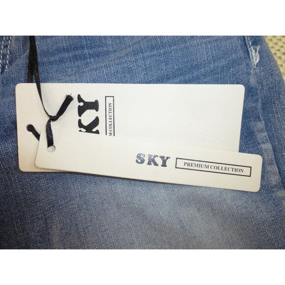 Sky Premium Collection Low Rise Flare Embroidered Skull & Floral Denim Jeans 11/ - Picture 3 of 15